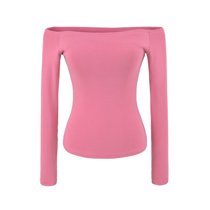 Women Fitted Off-Shoulder Long Sleeve made of Stretch Jersey Mune Fashion