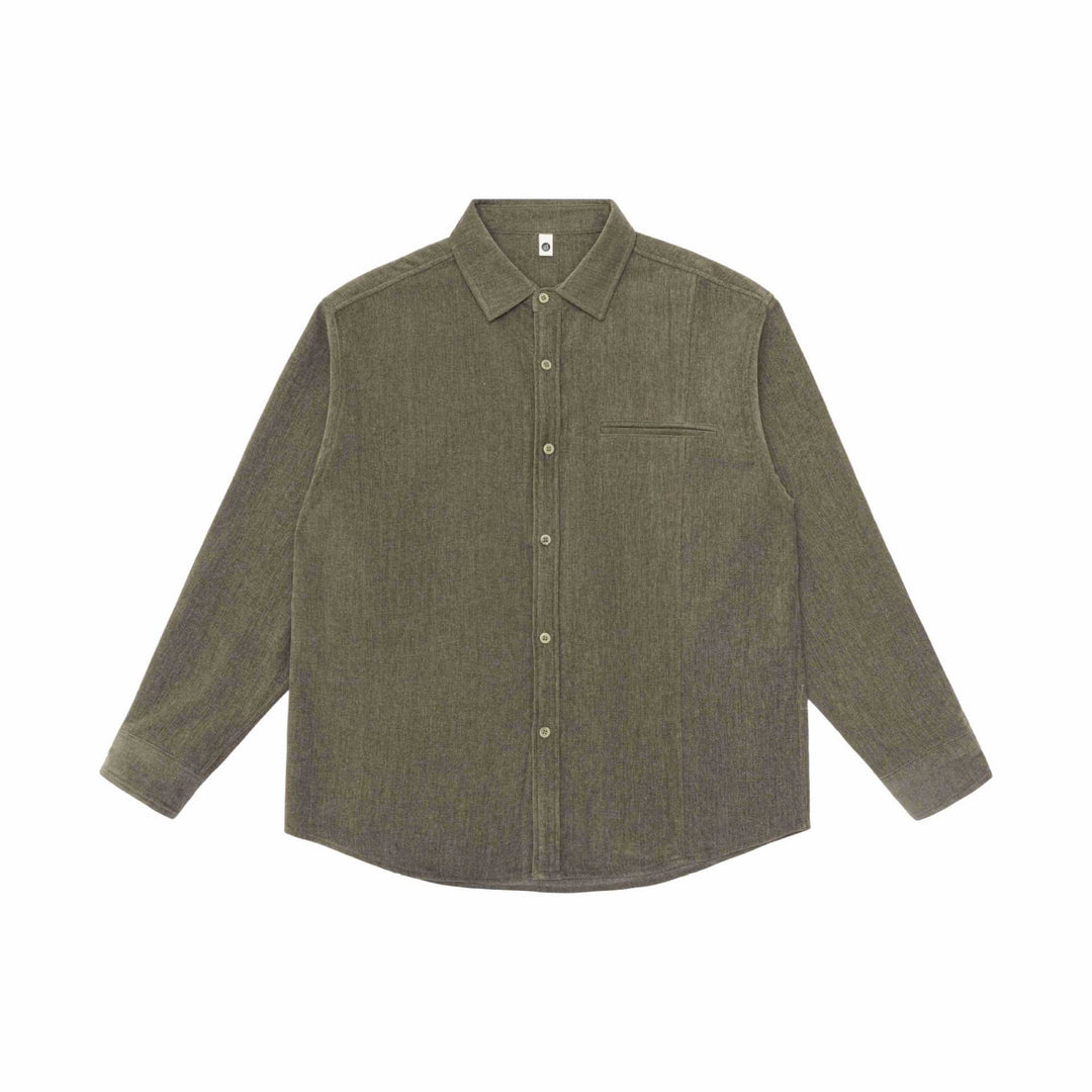 Men's overshirt jacket made of textured wool blend with chest pocket Mune Fashion