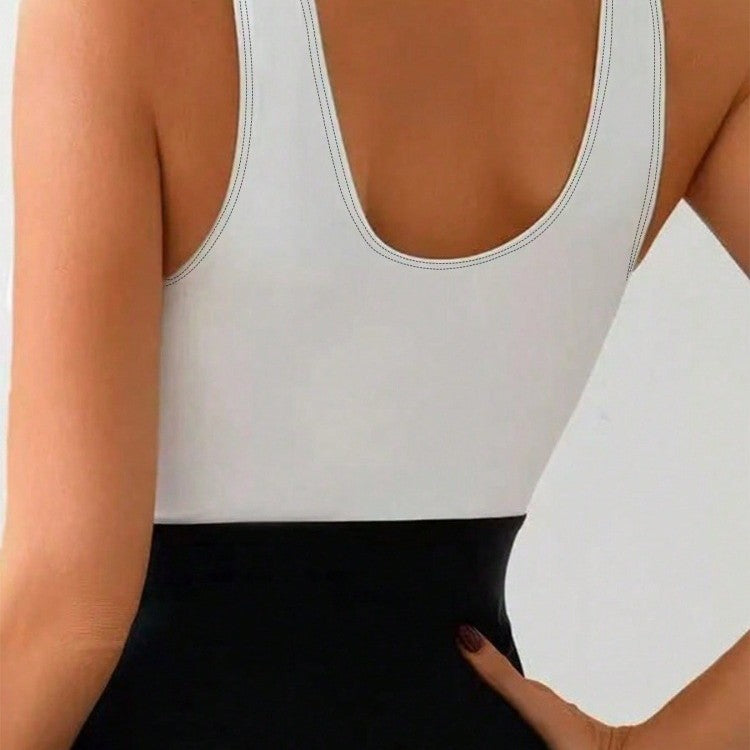 Ladies One-Piece Swimsuit with Fashionable Wrap Design and Elegant V-Neck Mune Fashion