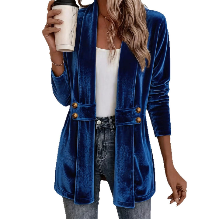 Women Elegant Velvet Blazer Mune Fashion