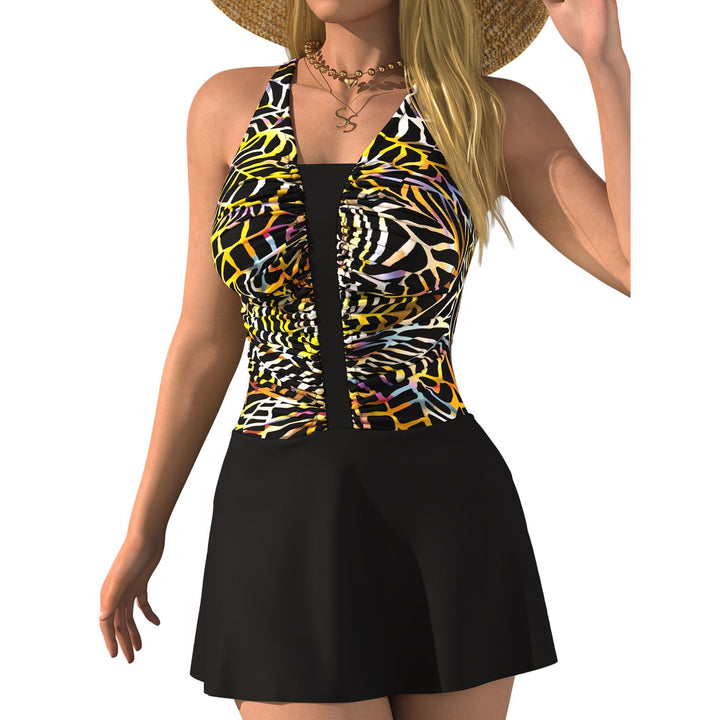 Ladies Halter Dress Swimsuit Mune Fashion
