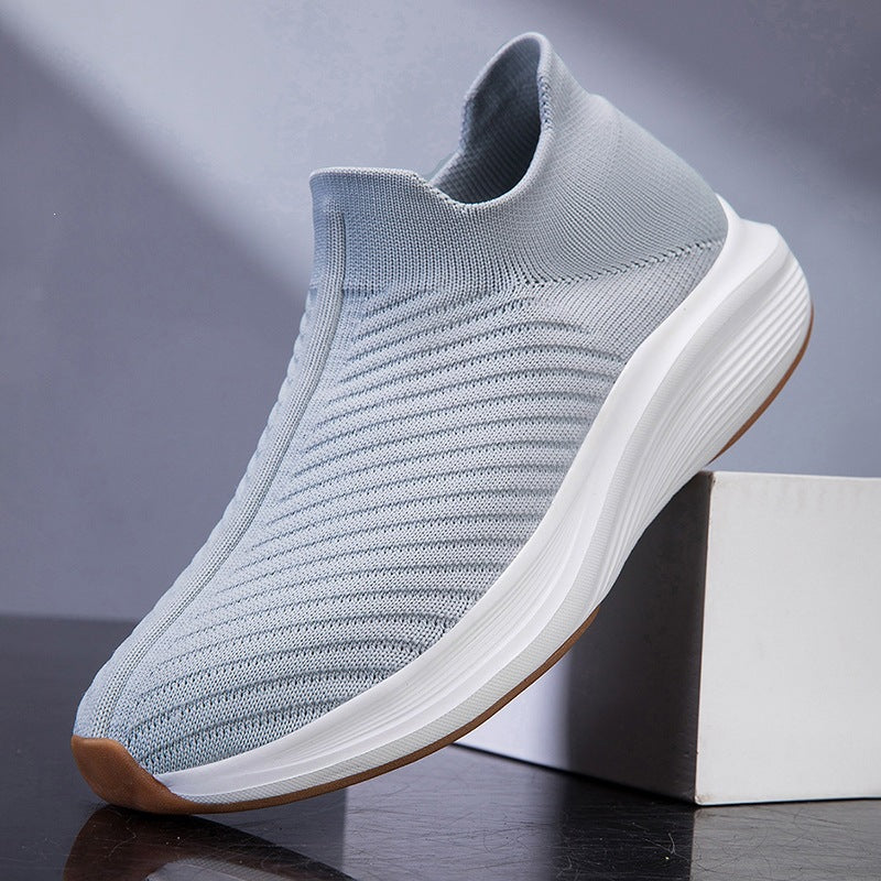 Women's Breathable Slip-On Knit Sneakers with Sock-Like shaft Mune Fashion
