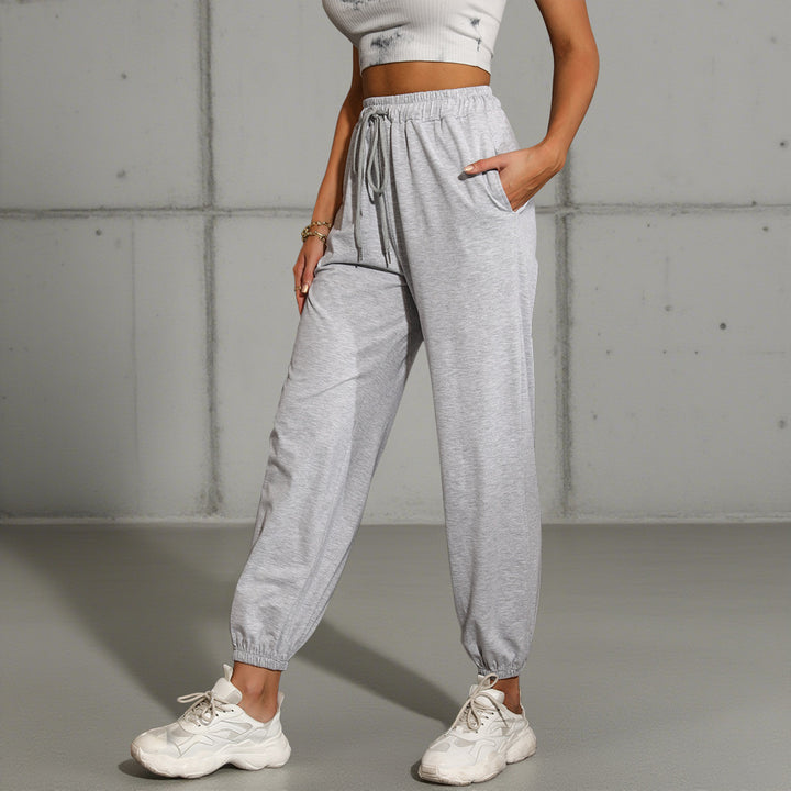 Women's Comfortable Jogging Pants with Elastic Waistband Mune Fashion