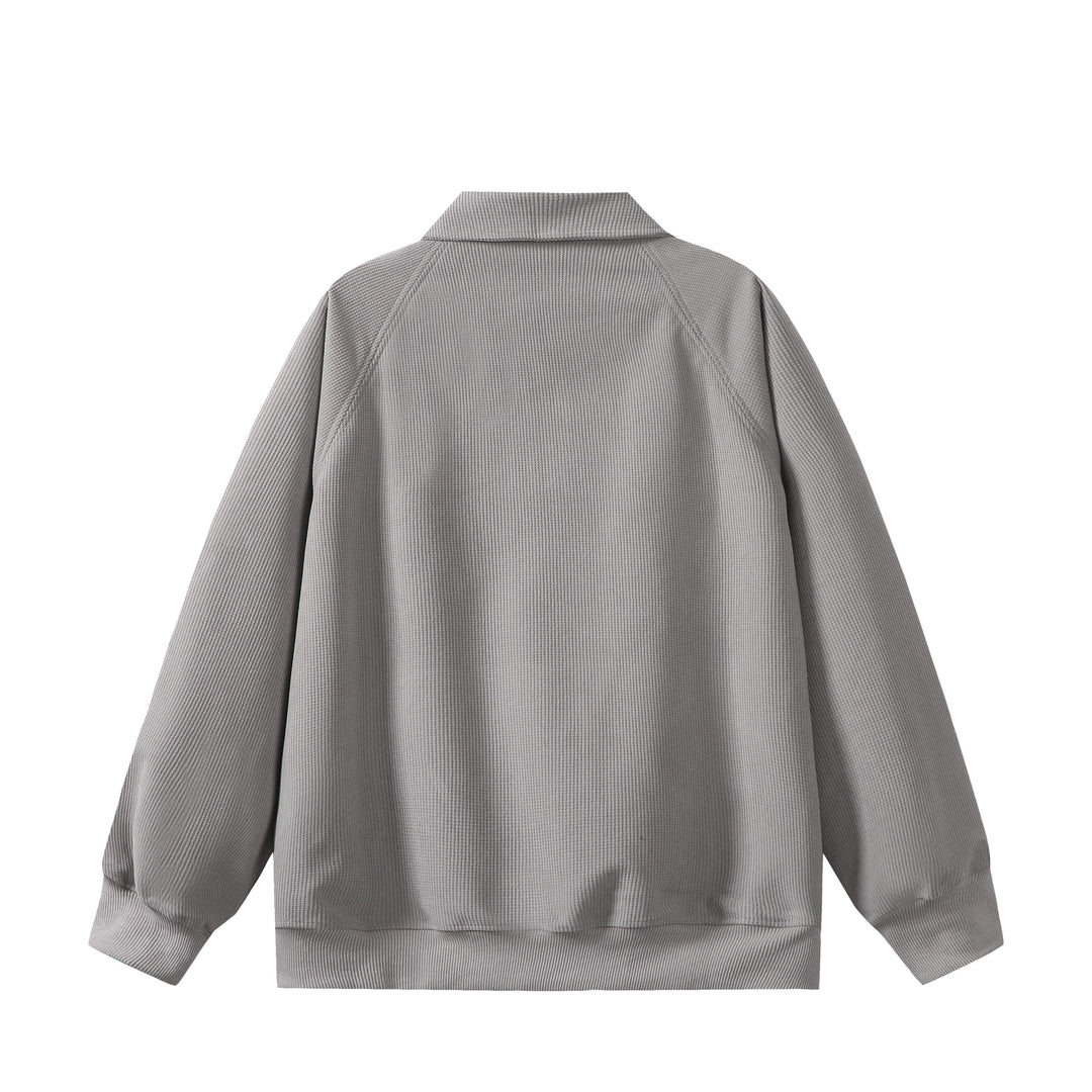 Unisex Half-Zip Sweatshirt with Waffle Texture and Kangaroo Pocket Mune Fashion