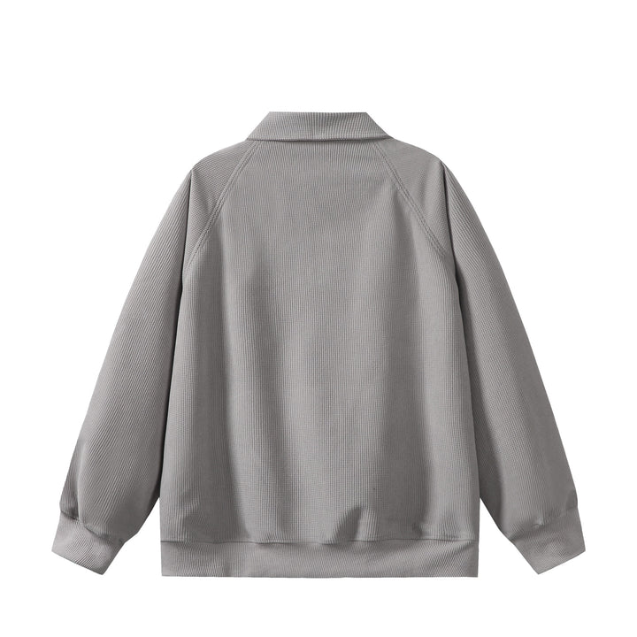 Unisex Half-Zip Sweatshirt with Waffle Texture and Kangaroo Pocket Mune Fashion