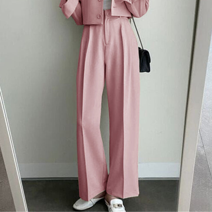 Women's Wide Cut High-Waisted Pants Mune Fashion