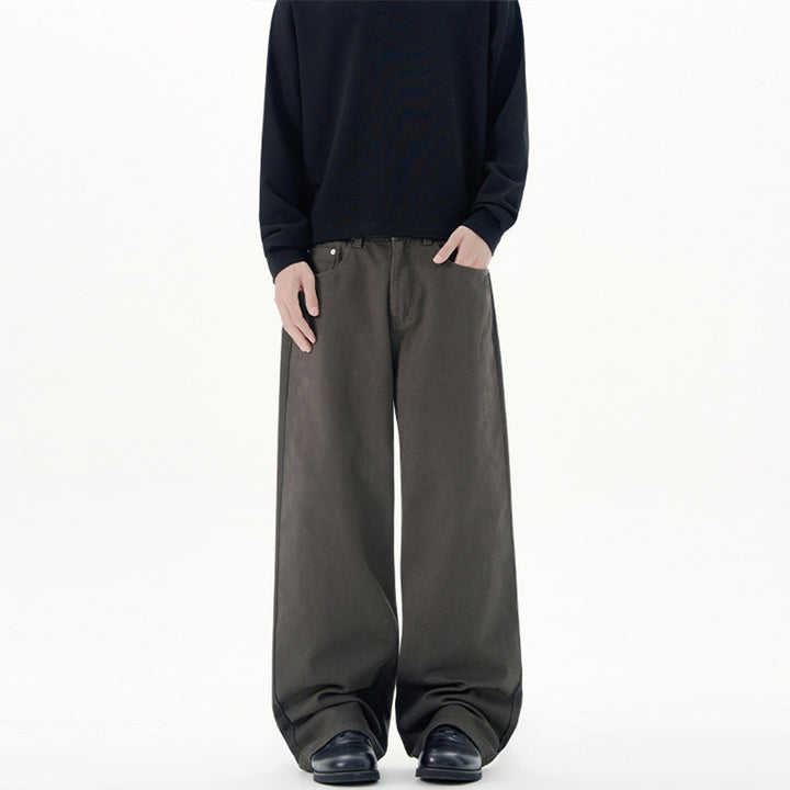 Men's Cotton Denim Marlene Pants with Extra Wide Leg Mune Fashion