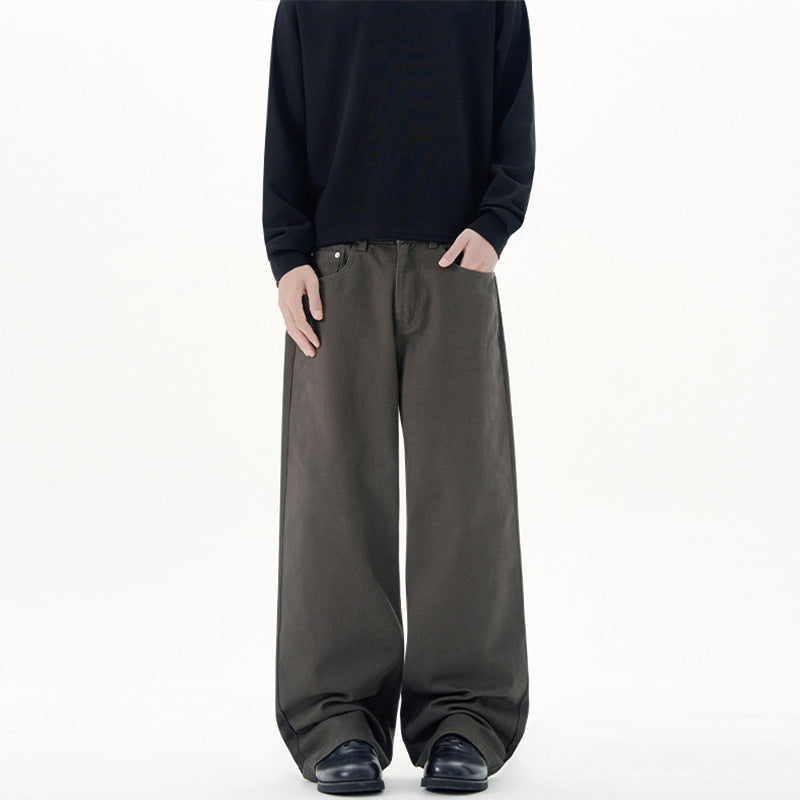 Men's Cotton Denim Marlene Pants with Extra Wide Leg Mune Fashion