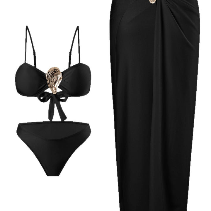 Ladies Bikini Set with elegant wrap skirt Mune Fashion