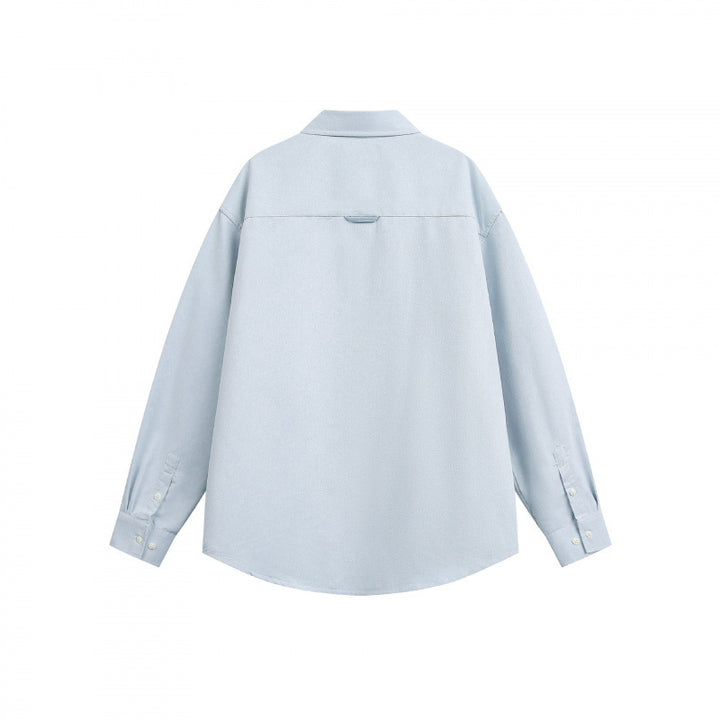 Unisex Oversized Shirt with Diagonal Colorblock and Chest Pocket Mune Fashion