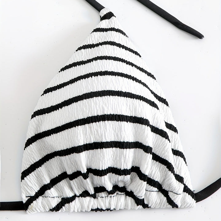 Women Stripe Bikini Set Mune Fashion