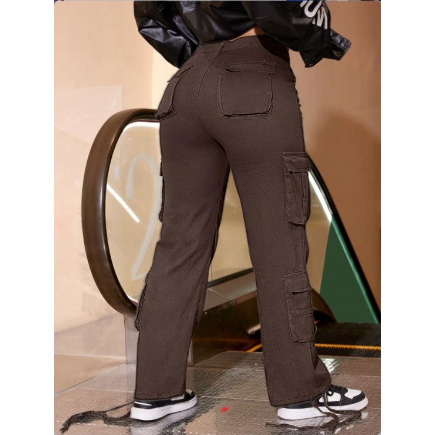 Ladies Utility Cargo Chino with multiple flap pockets and drawstring hem Mune Fashion