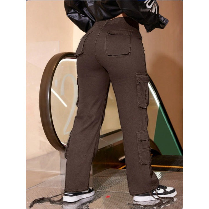 Ladies Utility Cargo Chino with multiple flap pockets and drawstring hem Mune Fashion