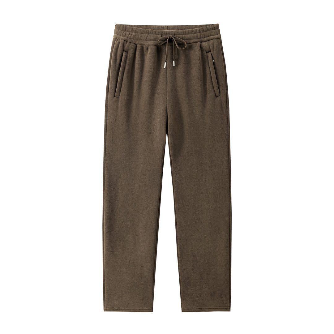Men's Fleece Jogging Pants with Elastic Waistband, Drawstring and Ribbed Cuffs Mune Fashion