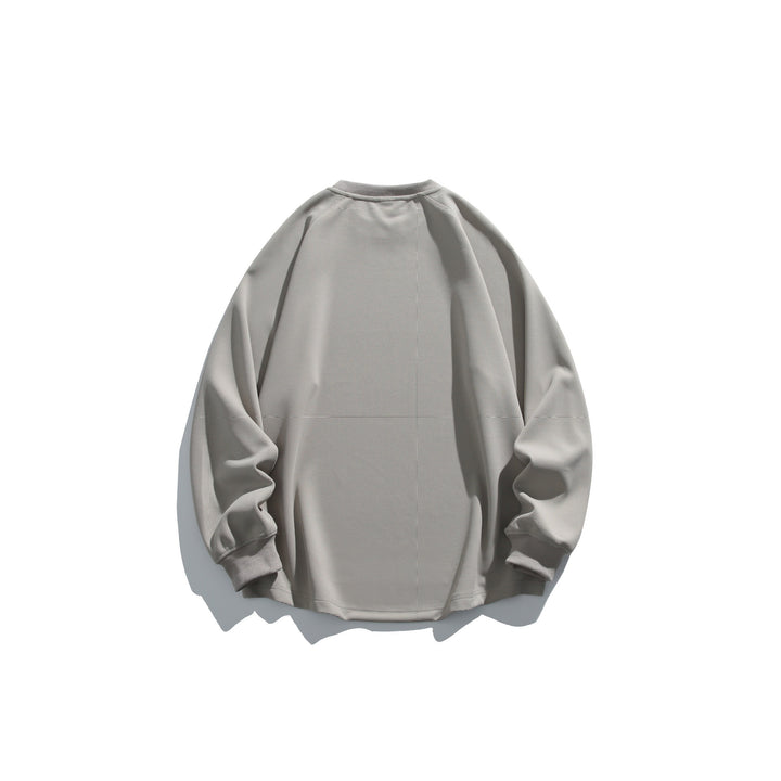 Unisex Oversize Waffle Knit Sweatshirt with Round Neck