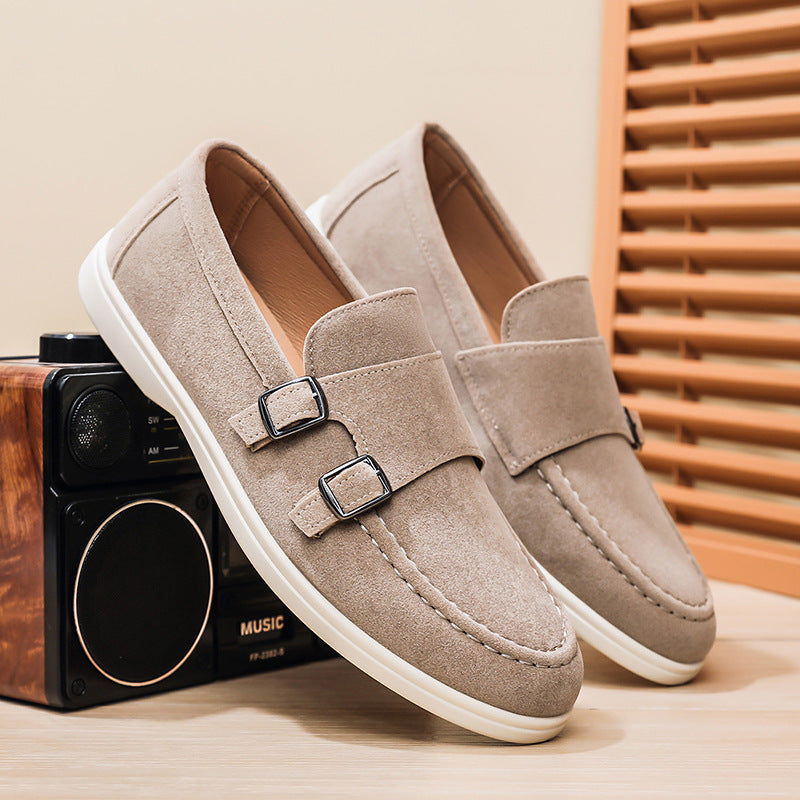 Men's moccasins with fashionable buckles Mune Fashion