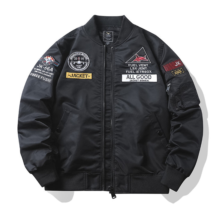 Men's Stylish Bomber Jacket with Unique Patches Mune Fashion