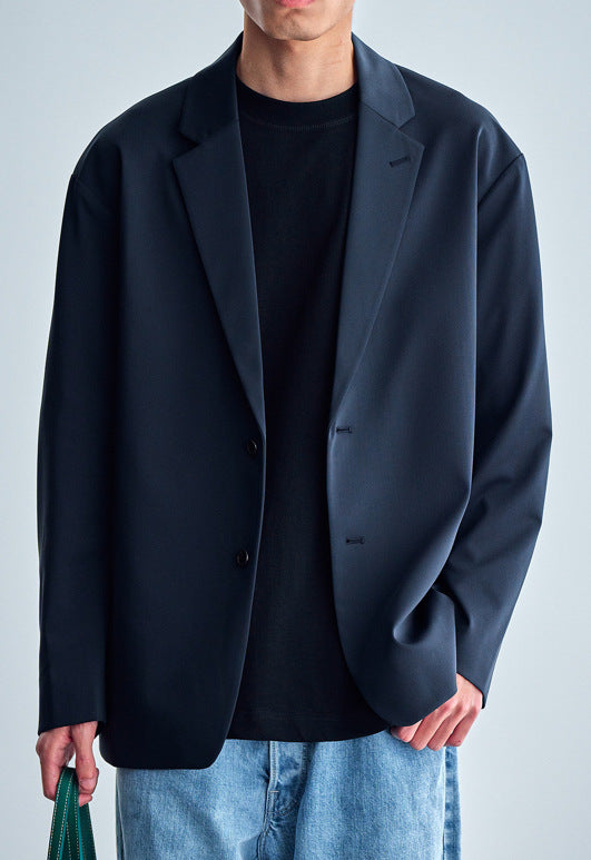 Men's oversized blazer made from technical stretch fabric with single-button closure Mune Fashion