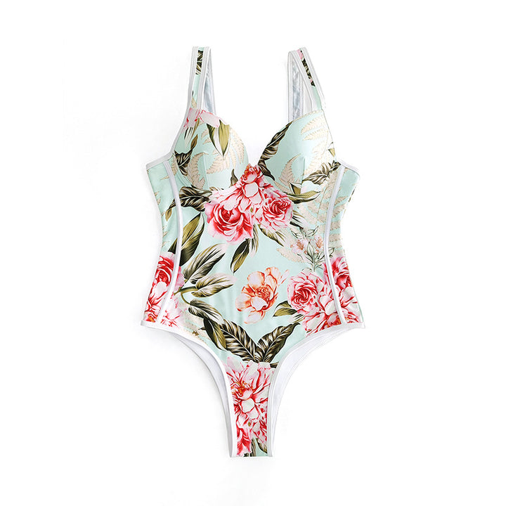 Women's one-piece swimsuit with floral design and comfortable fit Mune Fashion