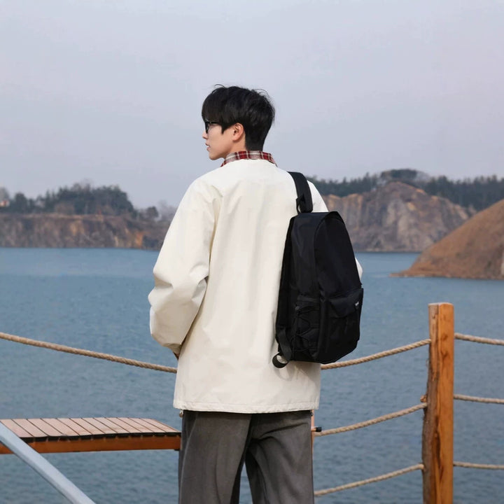 Men's Trendy Transitional Jacket with Check Pattern Mune Fashion