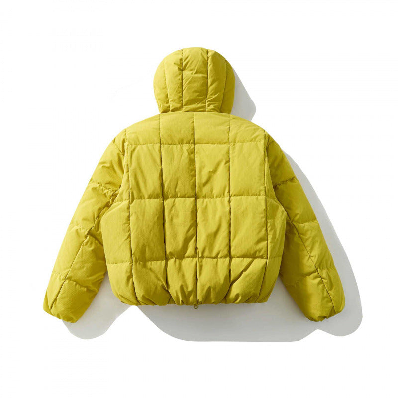 Unisex Oversized Quilted Hoodie with Square Quilting and Elastic Hem Mune Fashion