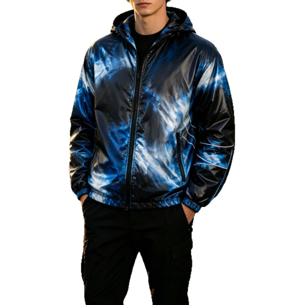 Men's sporty windbreaker with modern color accents
