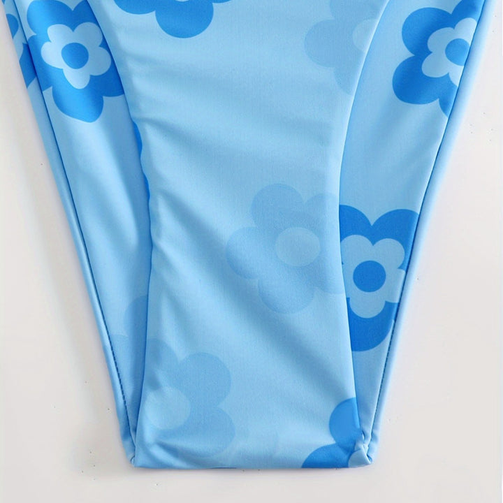 Women Flower Pattern Bikini Mune Fashion