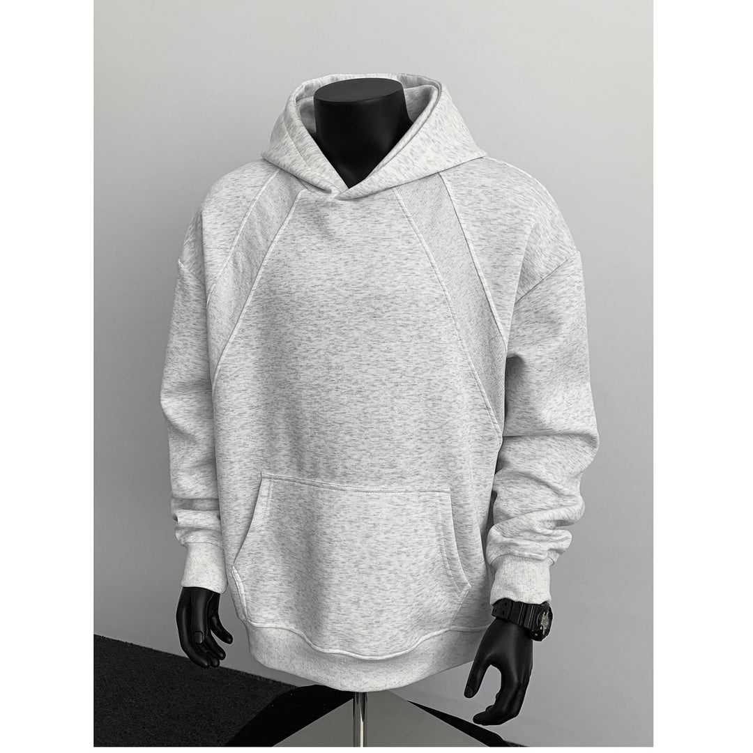 Men's Oversize Hoodie with Diagonal Insert and Kangaroo Pocket Mune Fashion
