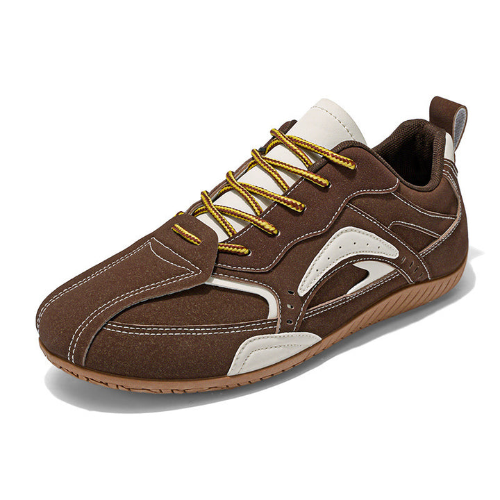 Unisex light suede look sneakers with padded comfort insole and grip rubber sole Mune Fashion