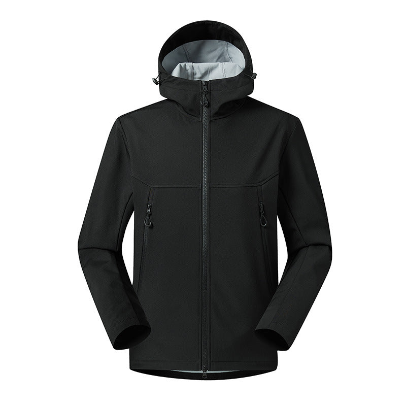 Men's Minimalistic Softshell Hoodie with breathable membrane, concealed zipper pockets, and ergonomic cut Mune Fashion