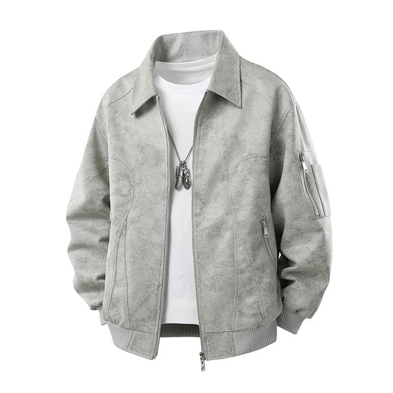 Men's Fashionable Retro Leather Jacket Mune Fashion