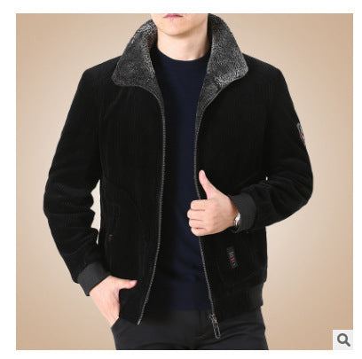 Men's Casual Cord Jacket with Fleece Lining Mune Fashion