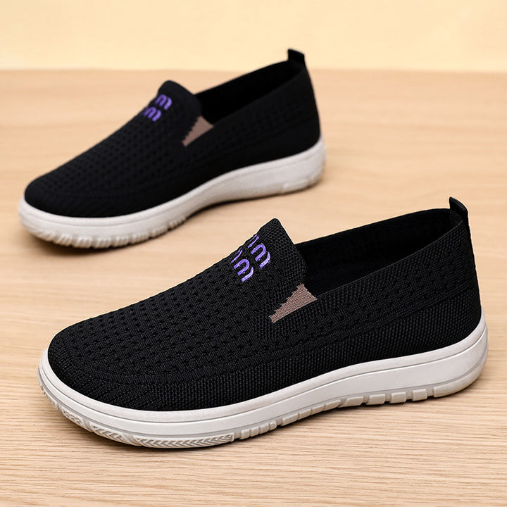 Women's seamless knitted slipper with elastic entry and orthopedic memory foam footbed support Mune Fashion