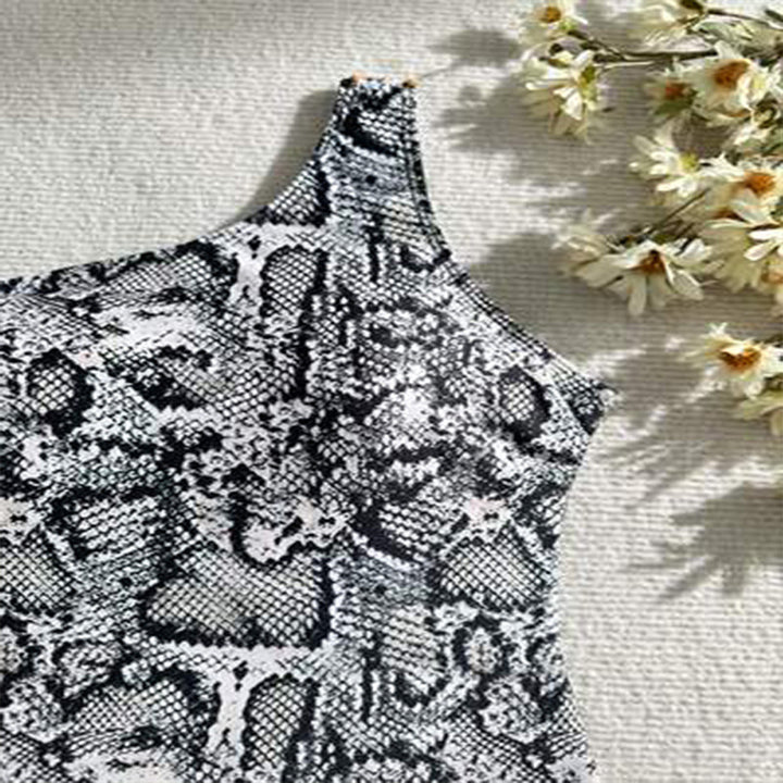 Women's one-sided swimsuit with exciting snake print Mune Fashion