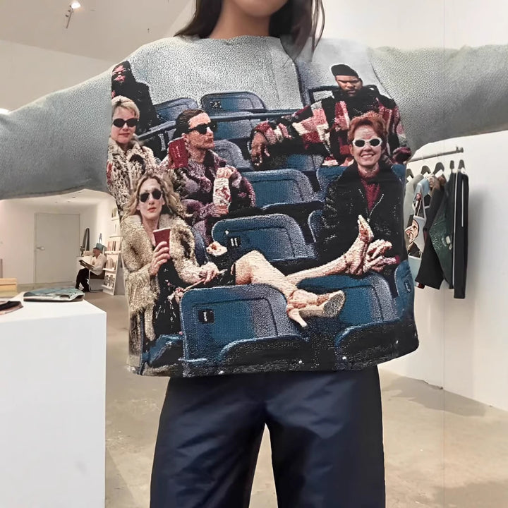 Women's stylish sweatshirt with unique artwork