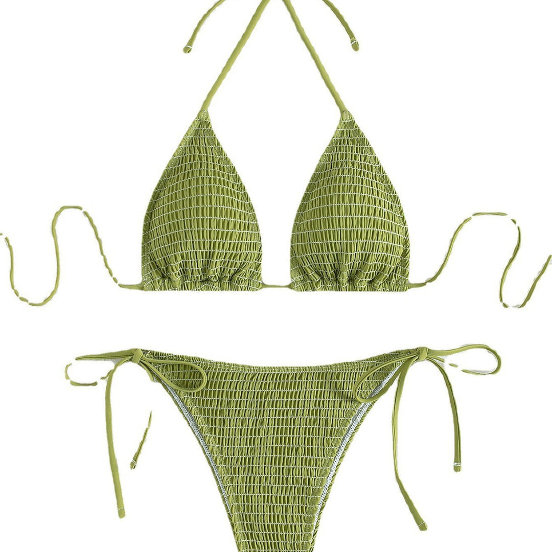 Women's Triangle Bikini Set with Adjustable Straps and Minimalistic Design Mune Fashion