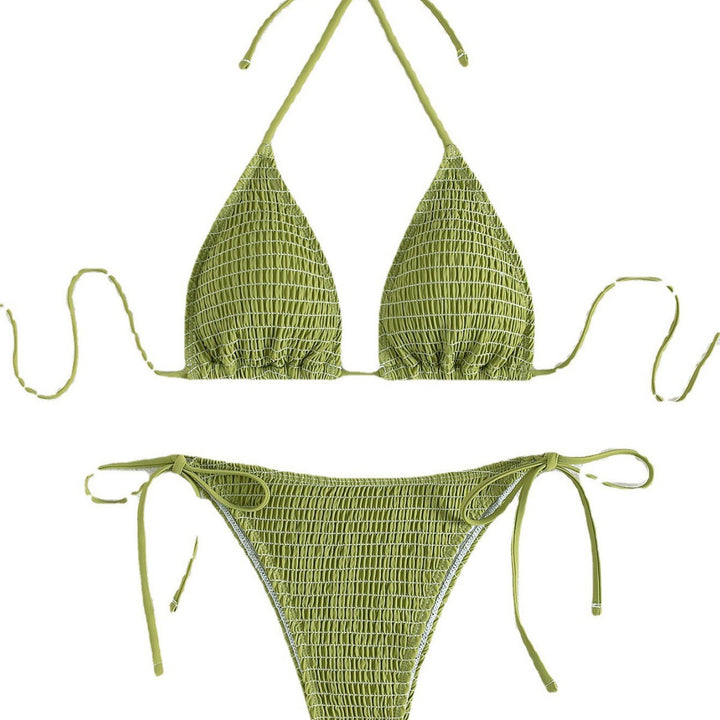 Women's Triangle Bikini Set with Adjustable Straps and Minimalistic Design Mune Fashion