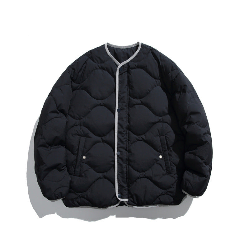 Unisex Kastig padded short jacket with circular quilting, round neckline and contrast piping Mune Fashion