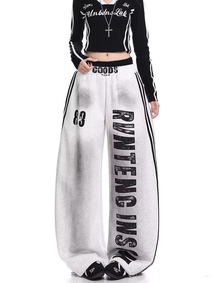Women Wide Baggy Jogging Pants Mune Fashion