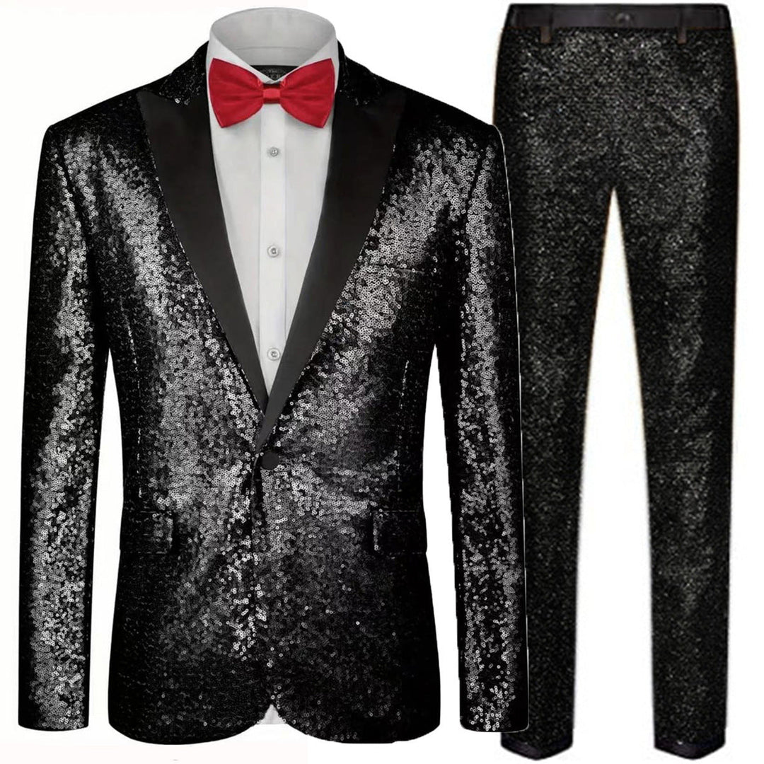 Men's Glamorous Sequin Suit Set Mune
