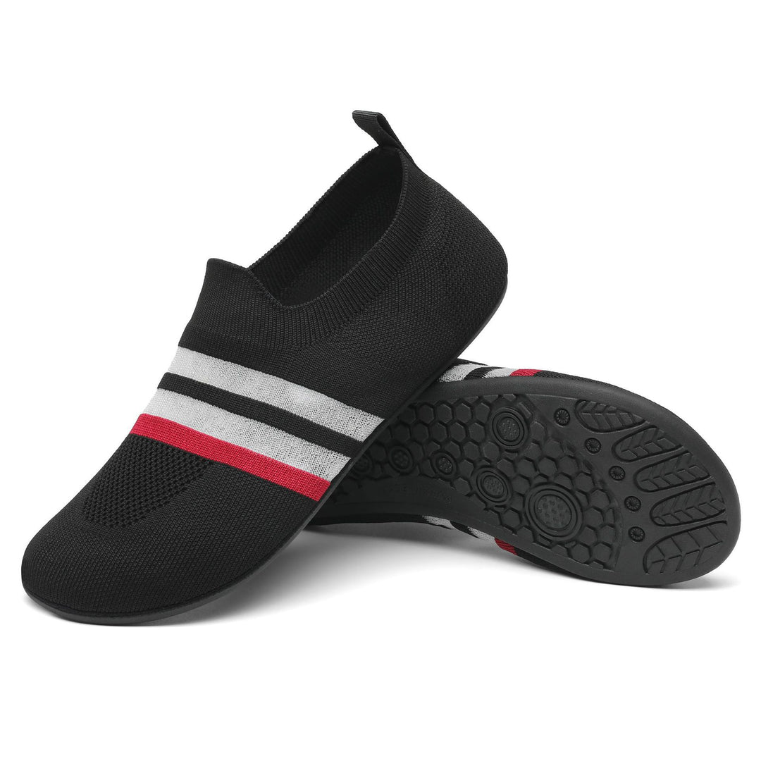 Ladies nan ultra-flexible knitted ballerina with sock-like shaft, elastic entry and non-slip flex sole Mune Fashion