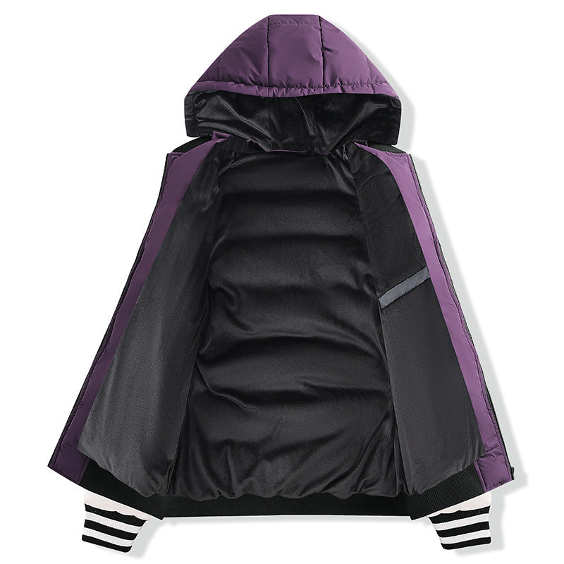 Men's Sporty Puffer Jacket with High Collar Mune Fashion
