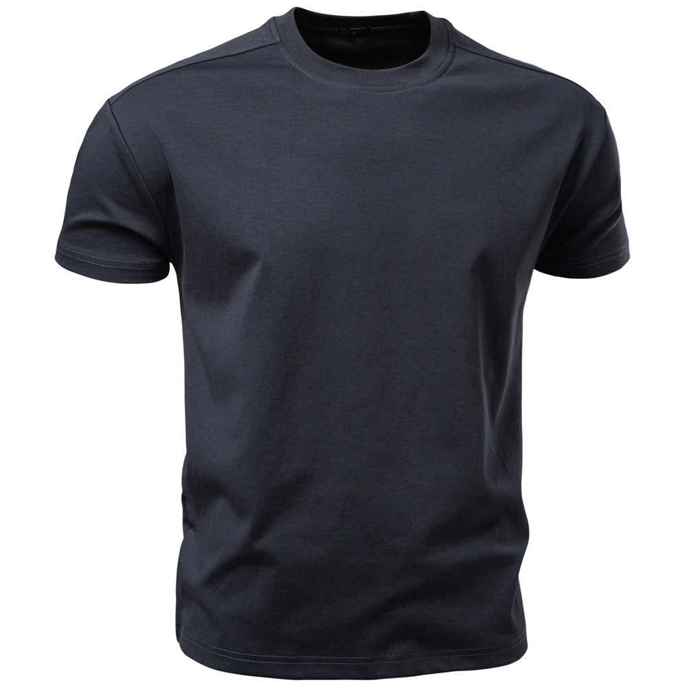 Men's nano classic cotton jersey round neck shirt with reinforced collar Mune Fashion