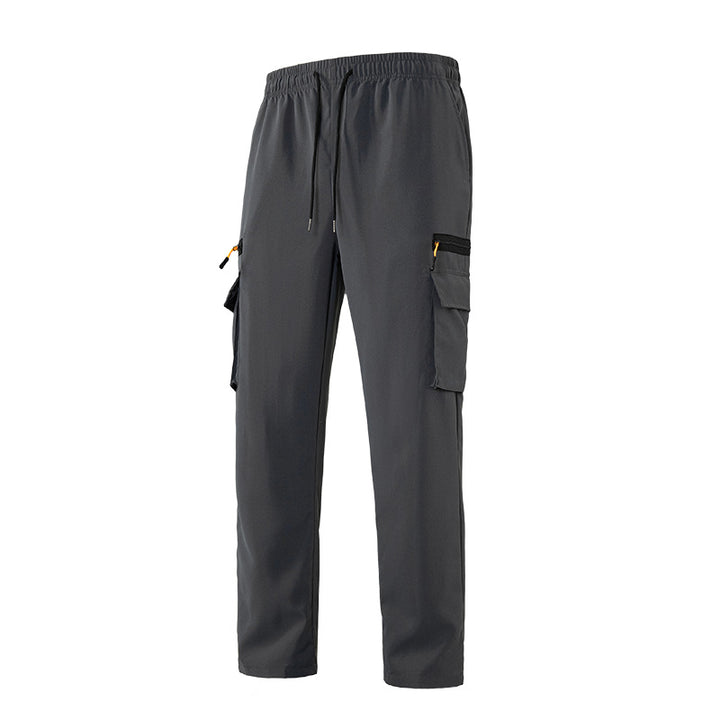 Men's Breathable Cargo Lounge Pants with Elastic Waistband, Drawstring & Multi-Pockets Mune Fashion