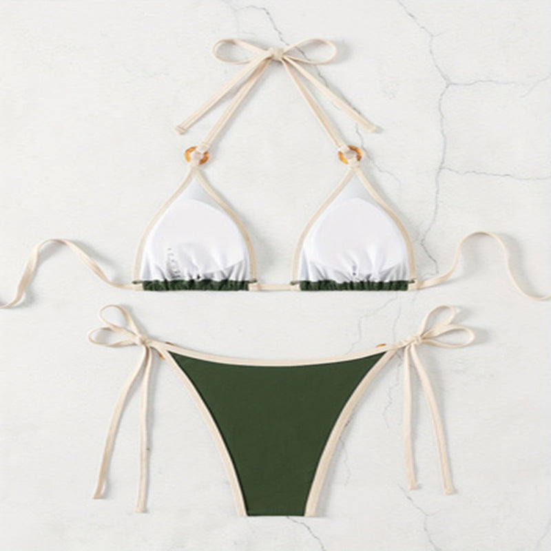 Women's Triangle Bikini with Elegant Buckles Mune Fashion