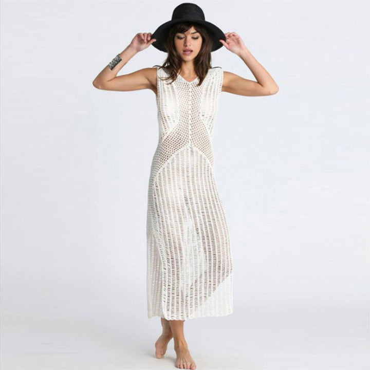 Ladies elegant mesh dress with asymmetrical cut Mune Fashion