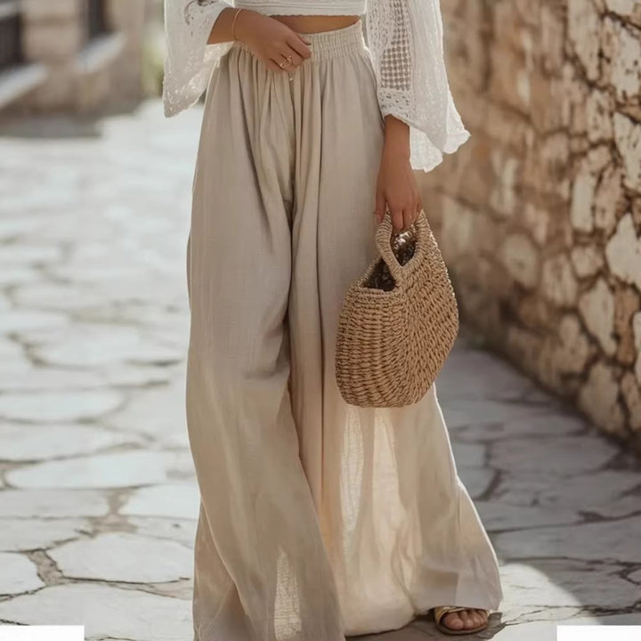 Women wide linen pants Mune Fashion
