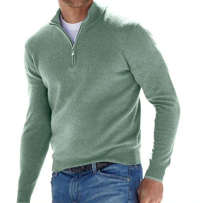 Women's lightweight sweatshirt pullover with half zipper Mune Fashion