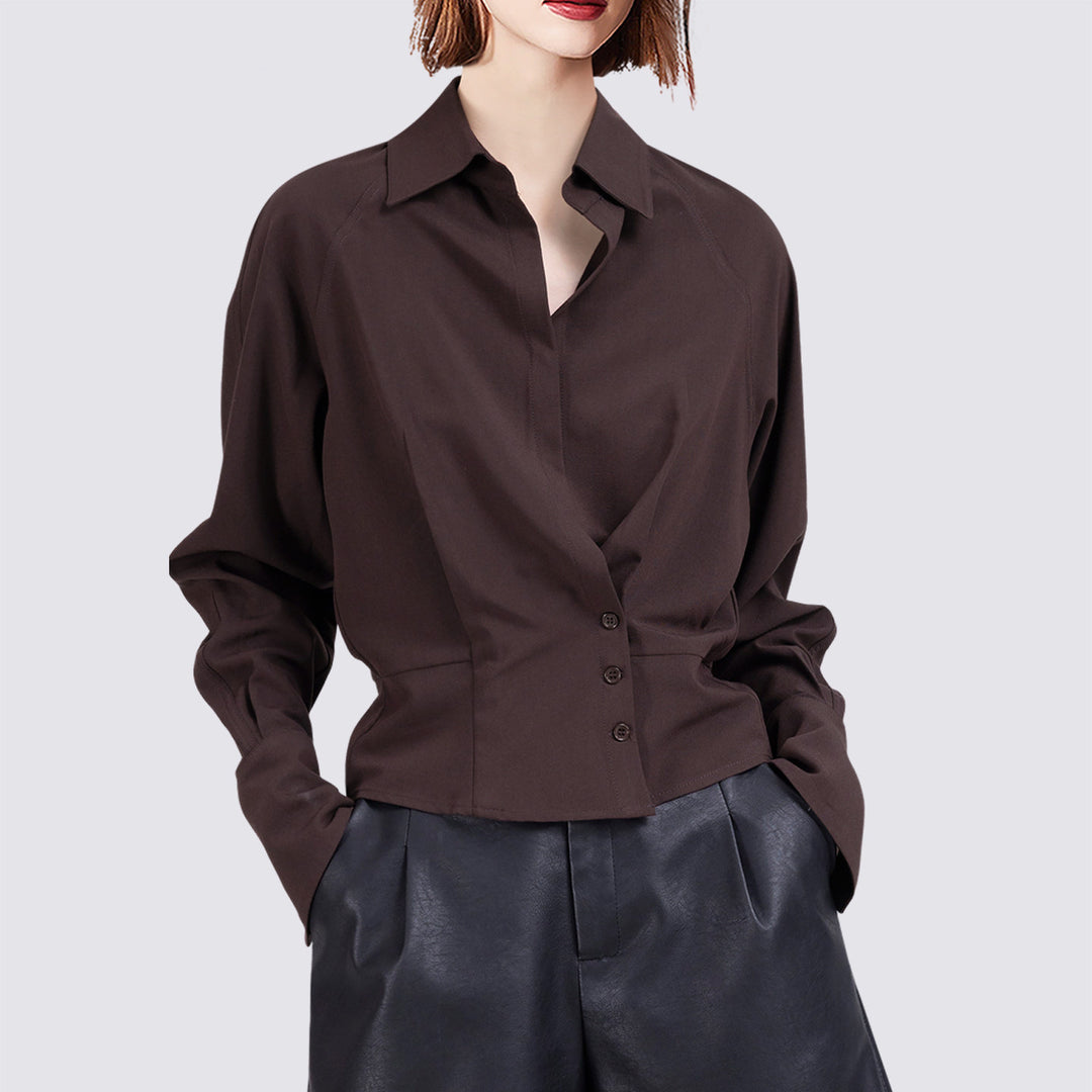 Women Elegant Blouse with Innovative Cut Mune Fashion