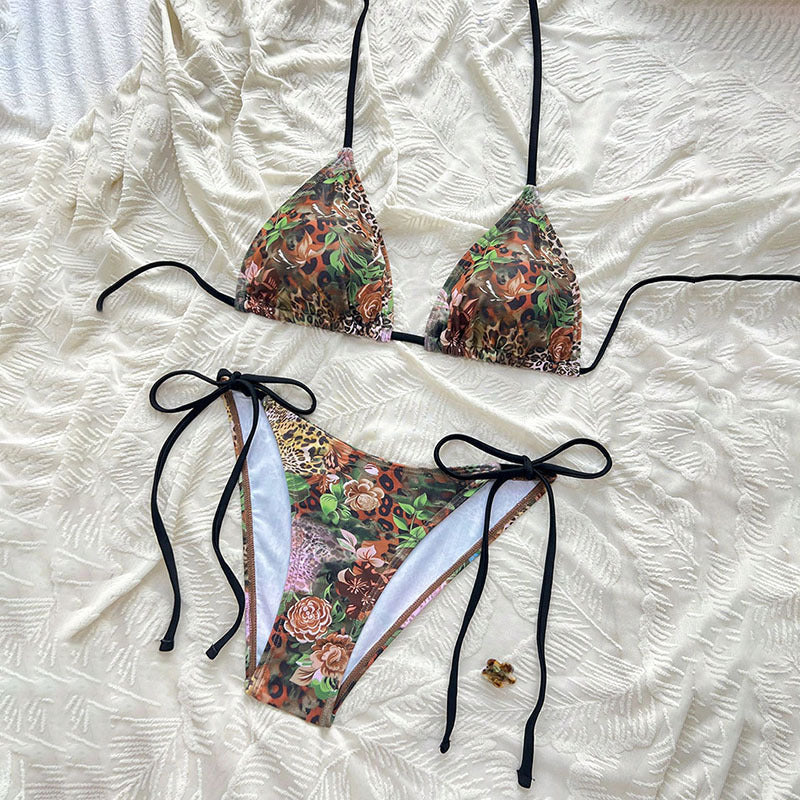 Women's triangle bikini with high leg cut and adjustable straps Mune Fashion